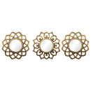 1 of 2:PREMIUS 3-Piece Brushed Gold Mirror Set Wall Decor Star, Gold, 30x10 Inches 