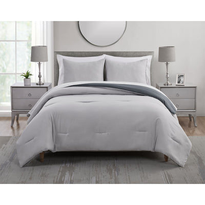 1 of 5:VCNY Solid Soft Wash Comforter Set 