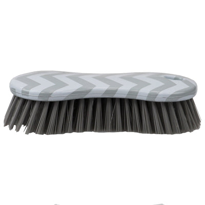 2 of 4:Home Basics Chevron Multi-Purpose Plastic Scrub Brush, Grey 