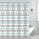 1 of 1:Antonia Lattice Printed Canvas Shower Curtain, Multi, 70x72 Inches 
