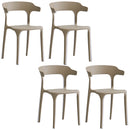 11 of 20:Chaises de salle à manger empilables en plastique Just Relax Jasper pour piscine, intérieur/extérieur, lot de 4 
