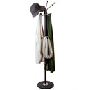 3 of 5:Home Basics Coat Rack with Heavy Duty Marble Base, Mahogany 