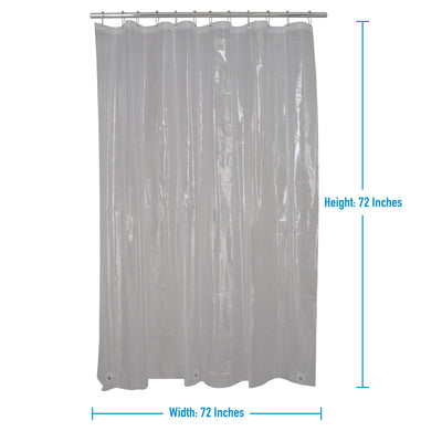 3 of 4:Forro de cortina de ducha Bath Bliss PEVA en transparente 
