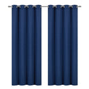 2 of 6:Mackenna Ogee Jacquard Grommet Window Panel, Navy, 52x84 Inches 