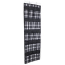 2 of 4:Range-chaussures de porte non tissé à 20 compartiments Home Basics Plaid, noir 