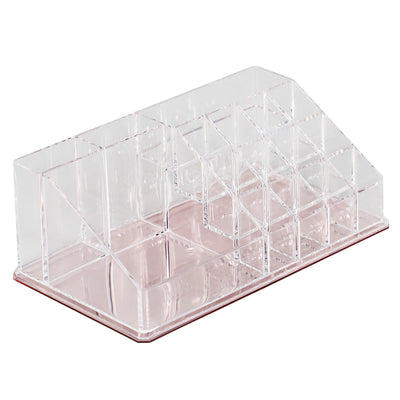 2 of 5:Home Basics Large 16 Compartment Cosmetic Organizer with Rose Bottom 