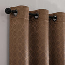 14 of 18:Tobias Damask Metallic Grommet Blackout Window Panel, 52x84 Inches 