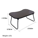 6 of 6:Home Basics Bandeja plegable para cama de portátil de madera oscura 