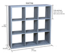 6 of 6:Home Basics 9 Open Cube Organizing Wood Storage Shelf, Grey 