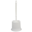 2 of 6:Home Basics Plastic Toilet Brush with Compact Holder, White 
