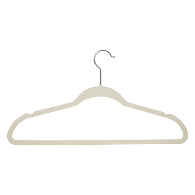 2 of 4:Simplify 10 perchas abrazables de terciopelo súper delgadas en color marfil 