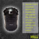 4 of 6:Mighty Power - Linterna LED ultrabrillante plegable para acampar, color negro 