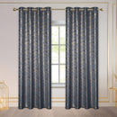7 of 7:Myra Metallic Foil Streaks Pattern Grommet Window Curtain Panel, 54x84 Inches 