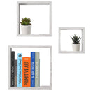 1 of 6:Home Basics 3 Piece MDF Floating Wall Cubes, Grey 