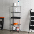 4 of 5:Étagère de rangement à 5 niveaux Home Basics, noire, 53 x 35 x 155 cm 