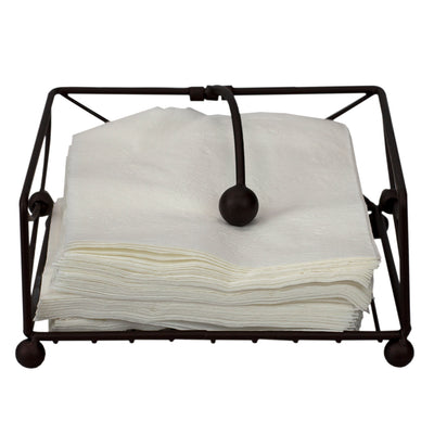 3 of 10:Home Basics Arbor Collection Flat Napkin Holder with Weighted Pivoting Arm, Oil Rubbed Bronze 