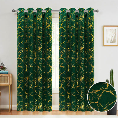 1 of 7:Denver Marble Metallic Grommet Window Curtain Panel, 54x84 Inches 