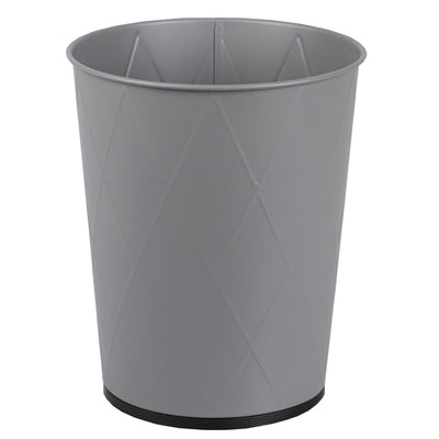 1 of 4:Home Basics Contenedor de basura con parte superior abierta, color gris diamante, 8 litros, (9,5