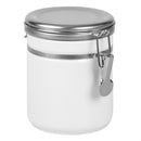 3 of 4:Conceptos básicos del hogar 33 oz. Bote con tapa de acero inoxidable, blanco 