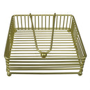 3 of 5:Home Basics Halo Steel Napkin Holder with Weighted Pivoted Arm, Gold 