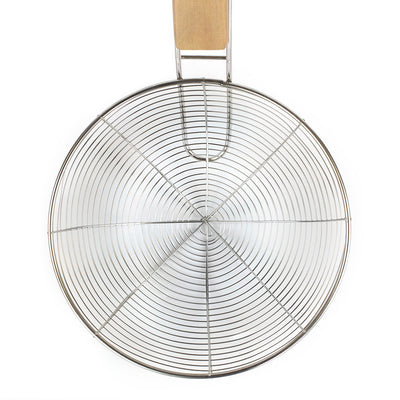 3 of 6:Home Basics Stainless Steel Strainer with Wooden Handle 