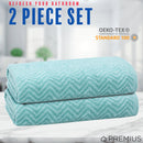 38 of 40:PREMIUS 2 Pack Chevron 100% Cotton Yarn Dyed Bath Sheet Towel, 32x64 Inches 