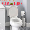 11 of 14:PREMIUS Slow Close Beveled Plastic Toilet Seat, Standard Round, 17 Inches 