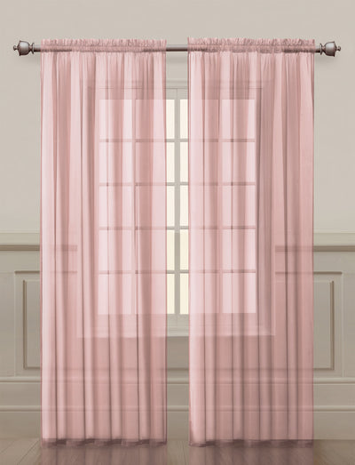 26 of 50:Paquete de 2 paneles de ventana con bolsillo para barra transparente Diamond, 54 x 84 pulgadas 