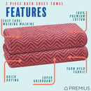18 of 40:PREMIUS 2 Pack Chevron 100% Cotton Yarn Dyed Bath Sheet Towel, 32x64 Inches 