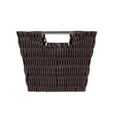 2 of 4:Simplify Medium Rattan Storage Tote Basket in Chocolate 