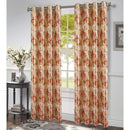 4 of 5:Tropic Metallic Floral Jacquard Grommet Window Panel, 54x84 Inches 