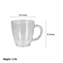 3 of 3:Home Basics Tapered Glass Mug with Thick Handle, Clear 
