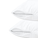 1 of 12:Paquete de 2 protectores de almohada impermeables con cremallera Premius, blanco 