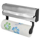 2 of 6:Home Basics Stainless Steel Paper Towel Holder with Integrated Wrap Dispenser 