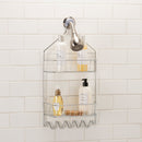 3 of 4:Étagère de douche à 2 niveaux Cabana Stripe de Bath Bliss, finition chromée 
