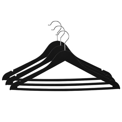 1 of 5:Home Basics Perchas de plástico engomado antideslizantes que ahorran espacio, color negro 