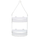 1 of 4:Étagère de douche convertible Bath Bliss à 2 voies, blanche 