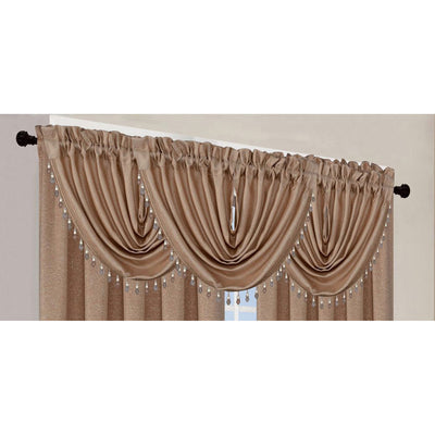 2 of 12:Dawson Solid Textured Jacquard Rod Pocket Window Panel and Valance Treatment, All Sold Separately 