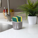 4 of 4:Porte-éponge double Home Basics, gris 