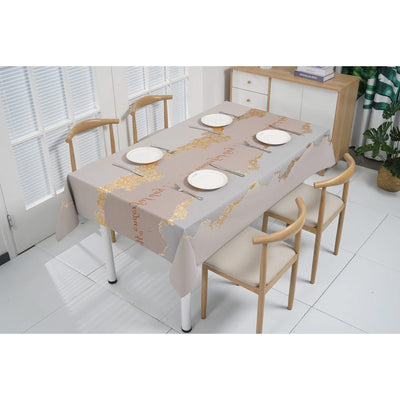 1 of 3:Nappe imperméable PREMIUS en PVC, gris-feuille d'or, 54 x 12 pouces, vendue au pied 