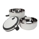 4 of 4:Kitchen Details 2 Tier Stainless Steel Insulated Lunch Box in White 
