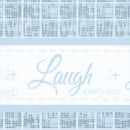 2 of 2:Live, Love, Laugh Window Curtain Tier Pair and Valance Set - 58x24 - Light Blue 