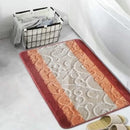 7 of 21:Vienna Scroll Two-Tone Non-Slip Soft Bath Rug, 18x30 Inches 