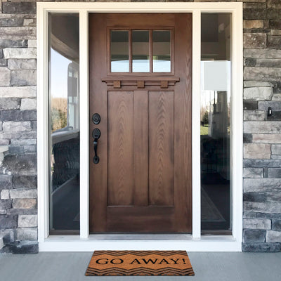 2 of 6:Achim Go Away Printed Coir Doormat, Brown, 18x30 Inches 