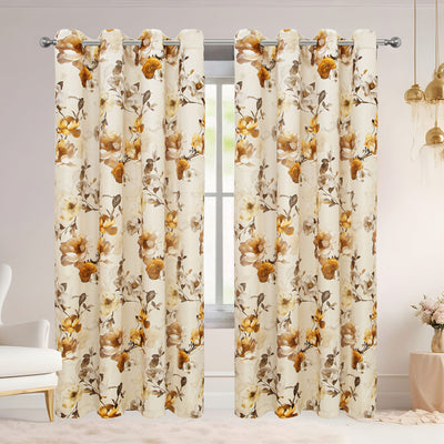 6 of 6:Elanor Floral Room Darkening Grommet Window Curtain Panel, 54x84 Inches 