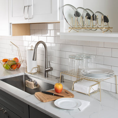 4 of 4:Porte-essuie-tout Geode Kitchen Details en or satiné 