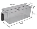 5 of 5:Home Basics Contenedor de almacenamiento de plástico extraíble pequeño con mango de agarre suave, transparente 