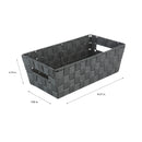 3 of 4:Simplify Medium Woven Strap Shelf Tote in Grey 