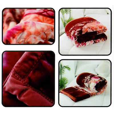 8 of 15:Couverture en microvison HIYOKO Floral Dream, Queen 