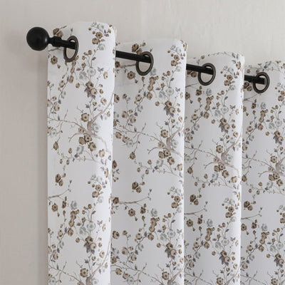 3 of 11:Arlo Printed Room Darkening Grommet Window Curtain Panel, 52x84 Inches 